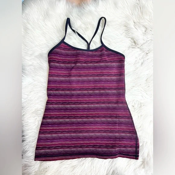 Lululemon power Y tank top space dye twist rega purple navy - Picture 4 of 7